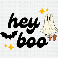 Hey Boo Halloween - Ready to Press DTF Transfer