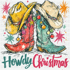 Howdy Christmas - Christmas Ready to Press DTF Transfer