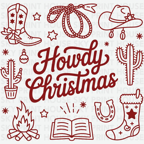 Howdy Christmas - Christmas Ready to Press DTF Transfer