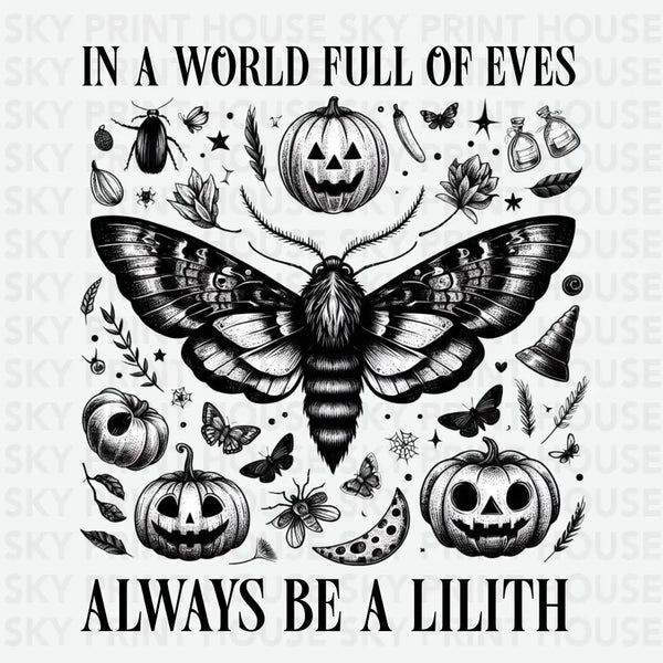 In a World Full of Eves Always Be a Lilith - Halloween Ready to Press DTF Transfer