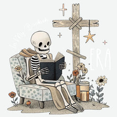 In My Bookish Era Skeleton Halloween Ready to Press DTF Transfer