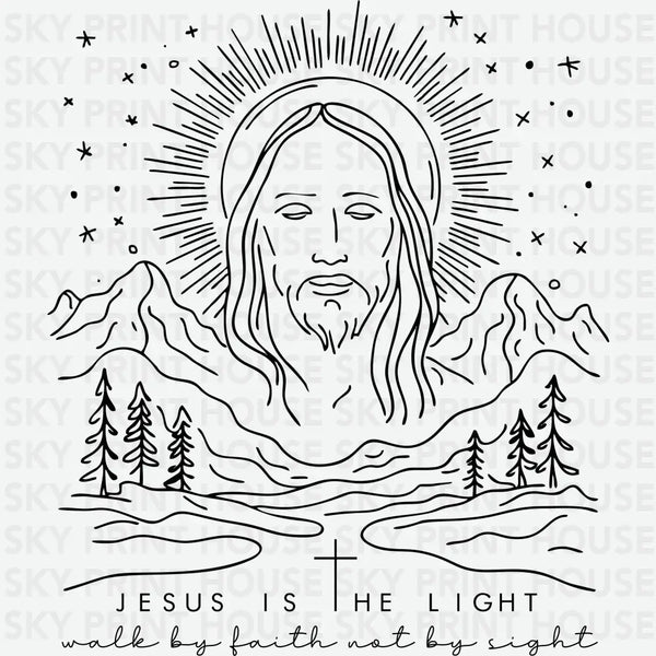 Jesus is the Light - Religious Ready to Press DTF Transfer