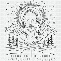 Jesus is the Light Religious Ready to Press DTF Transfer