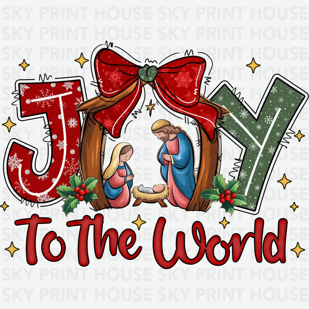 Jesus Joy To The World - Christmas Ready to Press DTF Transfer