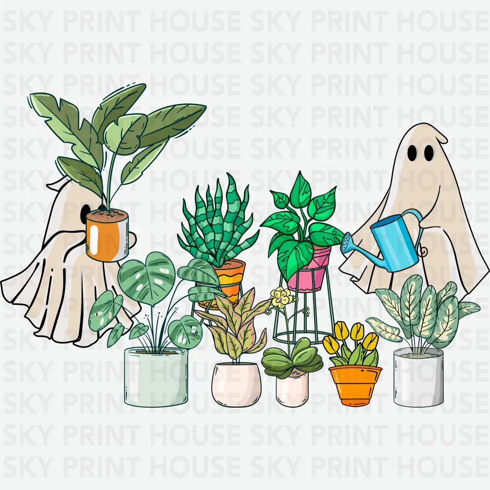 Just One More Plants Ghosts Halloween Ready to Press DTF Transfer