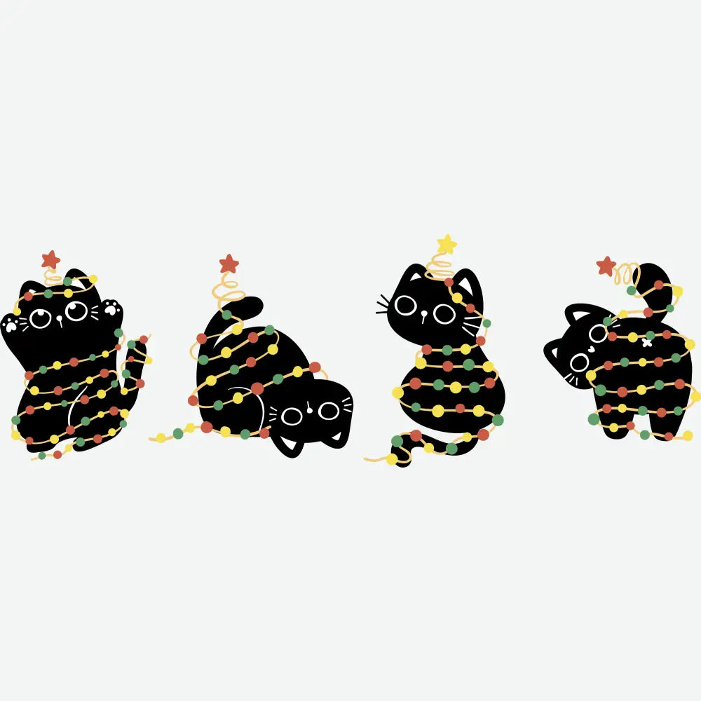 Kawaii Cat Christmas - Ready to Press DTF Transfer