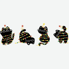 Kawaii Cat Christmas - Ready to Press DTF Transfer