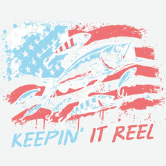 Keepin’ It Reel Fishing 4th of July Ready to Press DTF Transfer