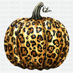 Leopard Pumpkin Thanksgiving Ready to Press DTF Transfer