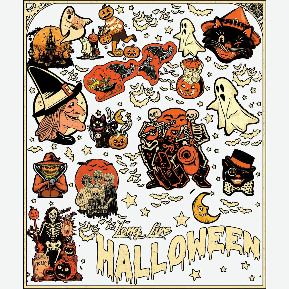Long Live Halloween – Vintage Spooky Collage - Ready to Press DTF Transfer