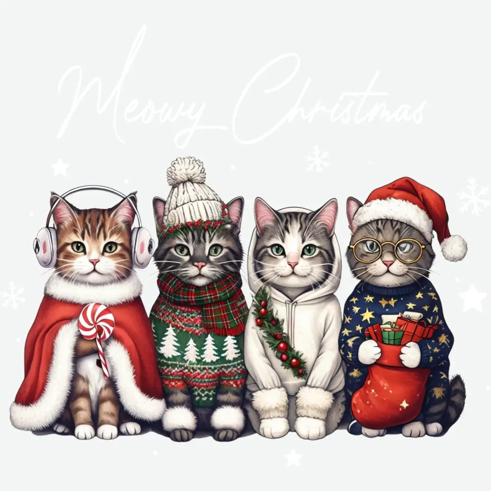 Meowy Christmas - Christmas Ready to Press DTF Transfer