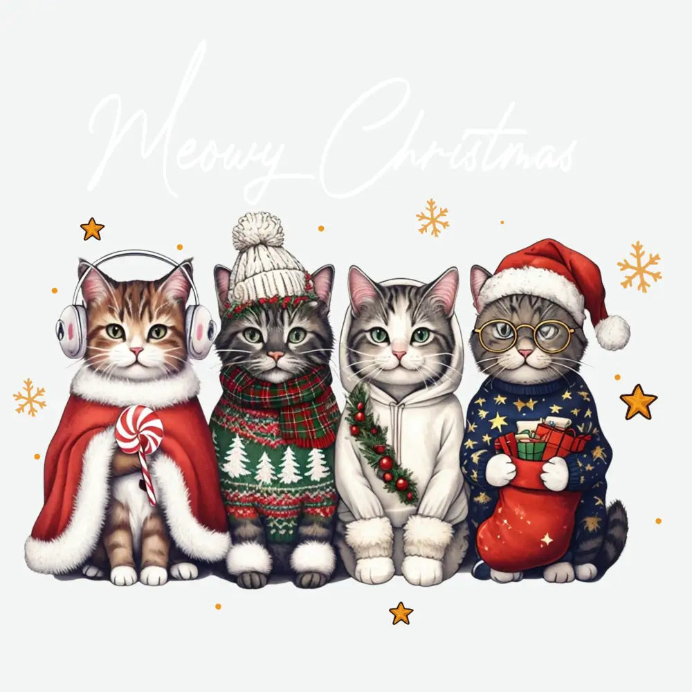 Meowy Christmas - Ready to Press DTF Transfer