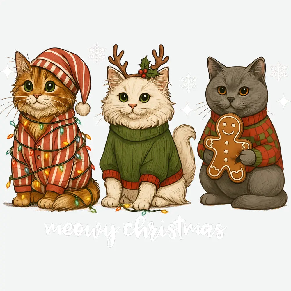 Meowy Christmas - Christmas Ready to Press DTF Transfer