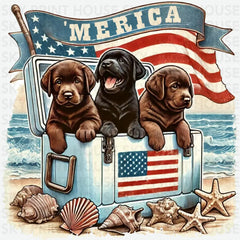 Merica Dogs 4th of July Ready to Press DTF Transfer