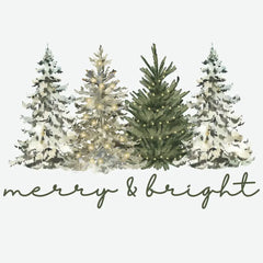 Merry & Bright Woodland Christmas Trees Design – Christmas Ready to Press DTF Transfer