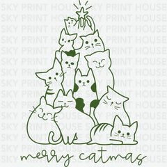 Merry Catmas - Christmas Ready to Press DTF Transfer