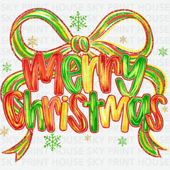 Merry Christmas Brush - Ready to Press DTF Transfer