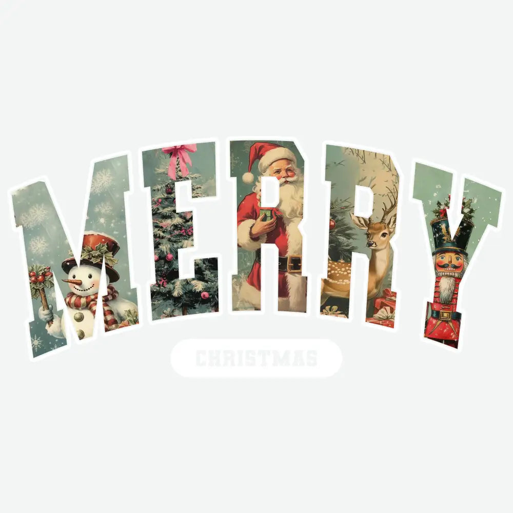 Merry Christmas Letter - Christmas Ready to Press DTF Transfer
