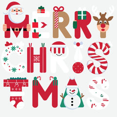Merry Christmas - Christmas Ready to Press DTF Transfer
