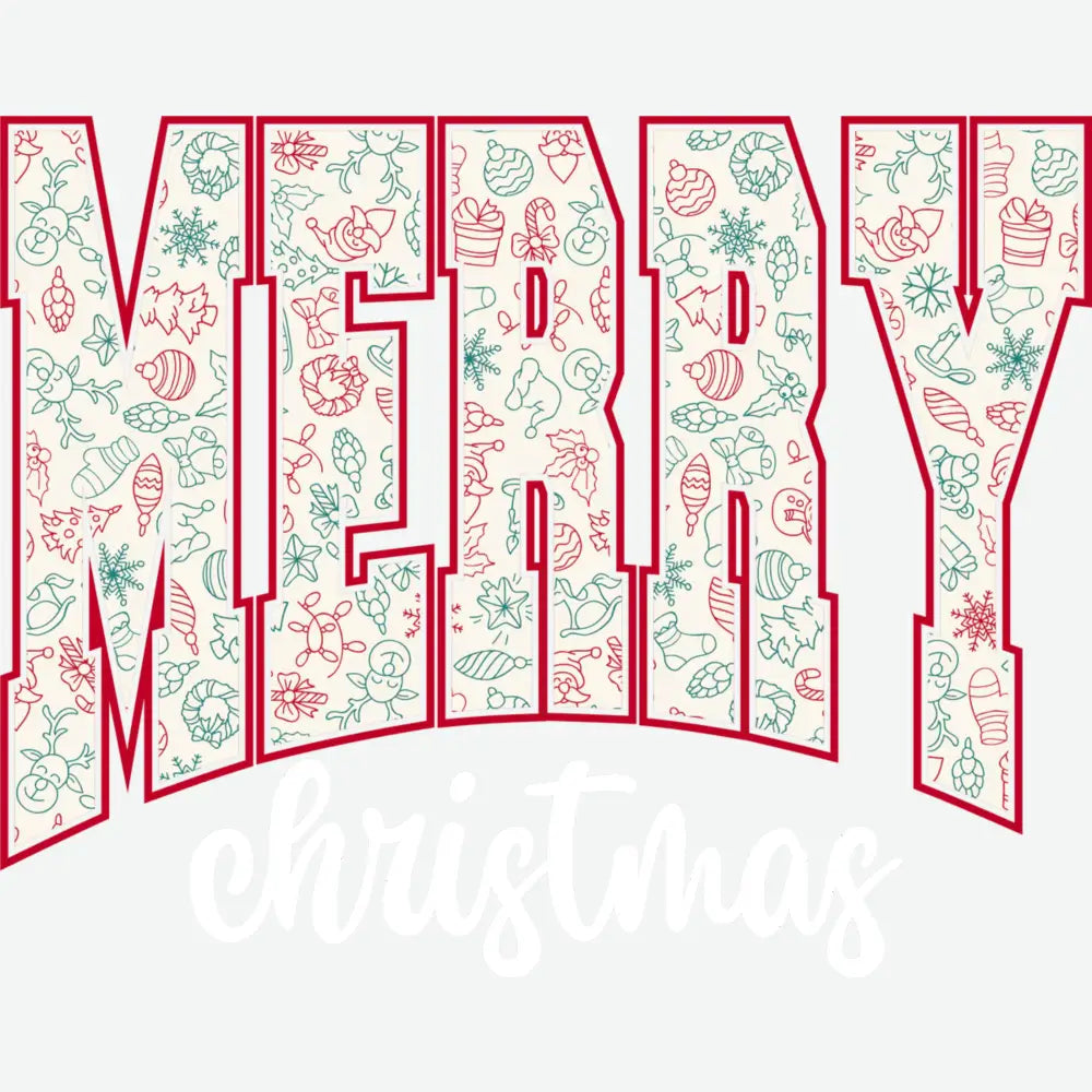 Merry Christmas - Christmas Ready to Press DTF Transfer