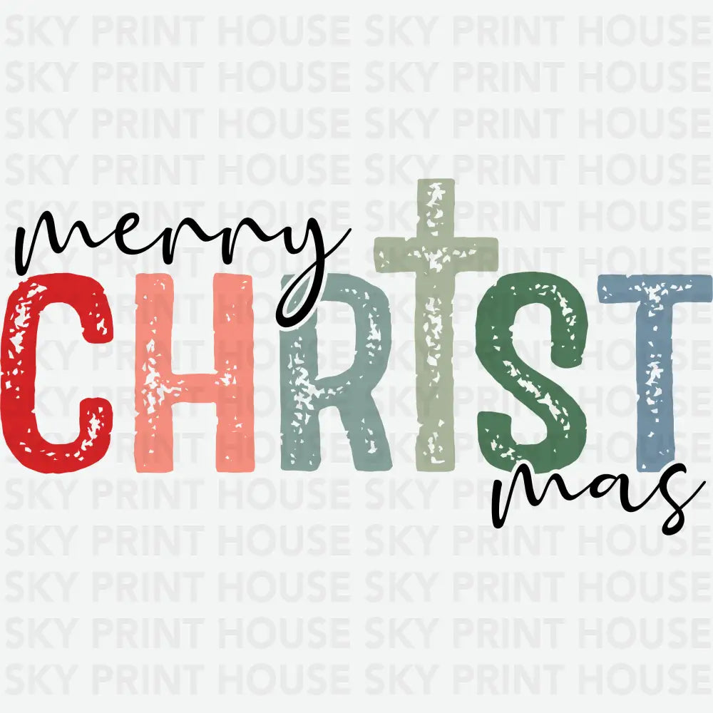 Merry Christmas - Christmas Ready to Press DTF Transfer