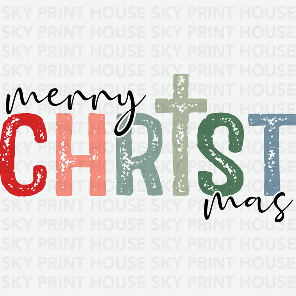 Merry Christmas - Christmas Ready to Press DTF Transfer