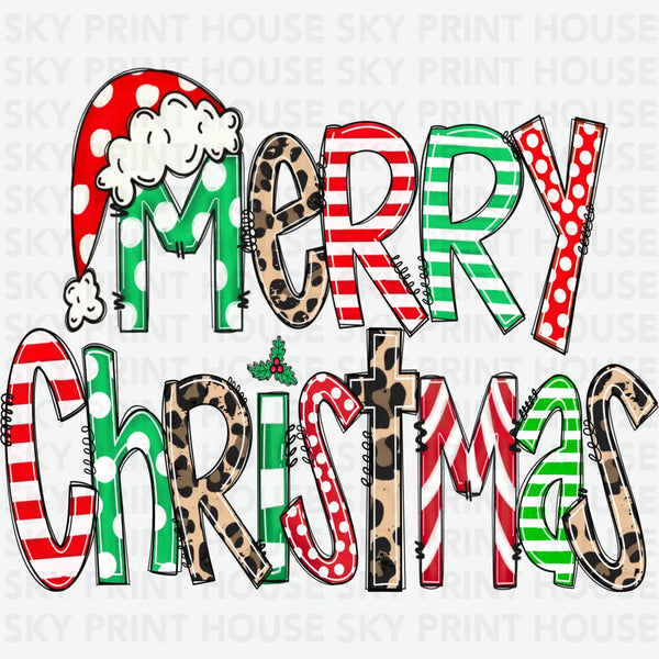 Merry Christmas - Christmas Ready to Press DTF Transfer