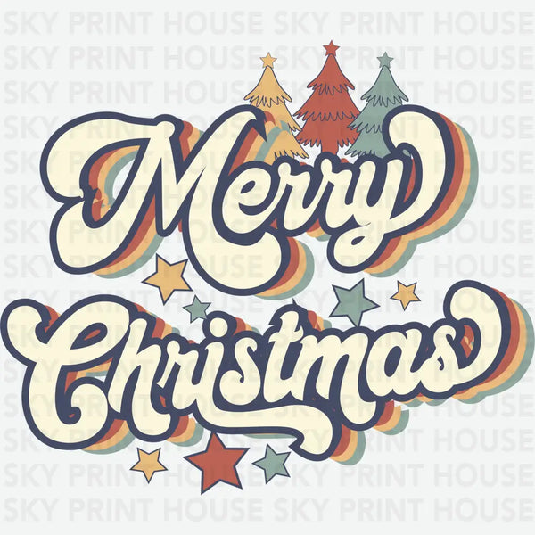 Merry Christmas - Christmas Ready to Press DTF Transfer