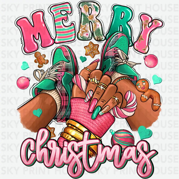 Merry Christmas - Christmas Ready to Press DTF Transfer