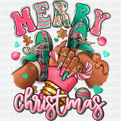 Merry Christmas - Christmas Ready to Press DTF Transfer