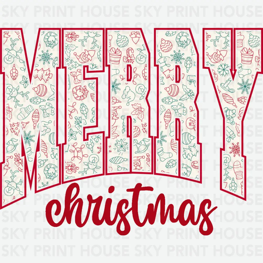 Merry Christmas - Christmas Ready to Press DTF Transfer
