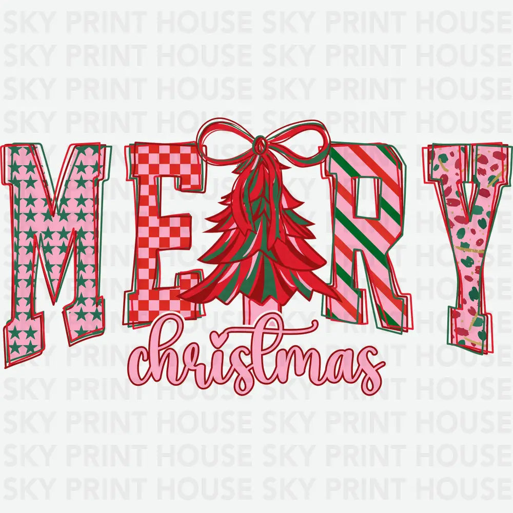 Merry Christmas - Christmas Ready to Press DTF Transfer