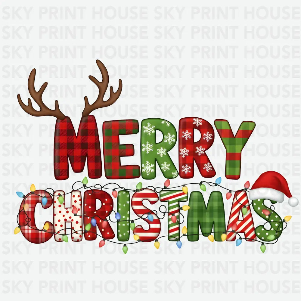 Merry Christmas - Christmas Ready to Press DTF Transfer