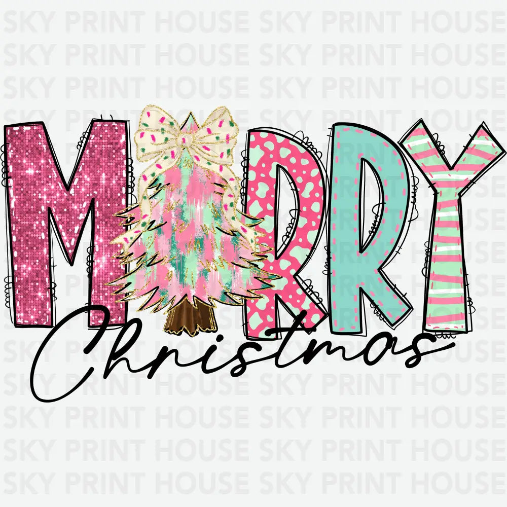 Merry Christmas - Christmas Ready to Press DTF Transfer