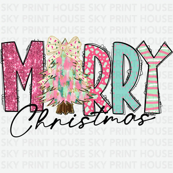 Merry Christmas - Christmas Ready to Press DTF Transfer
