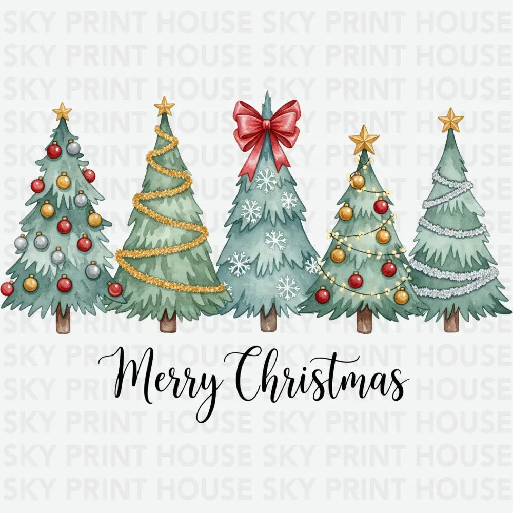 Merry Christmas Tree - Christmas Ready to Press DTF Transfer