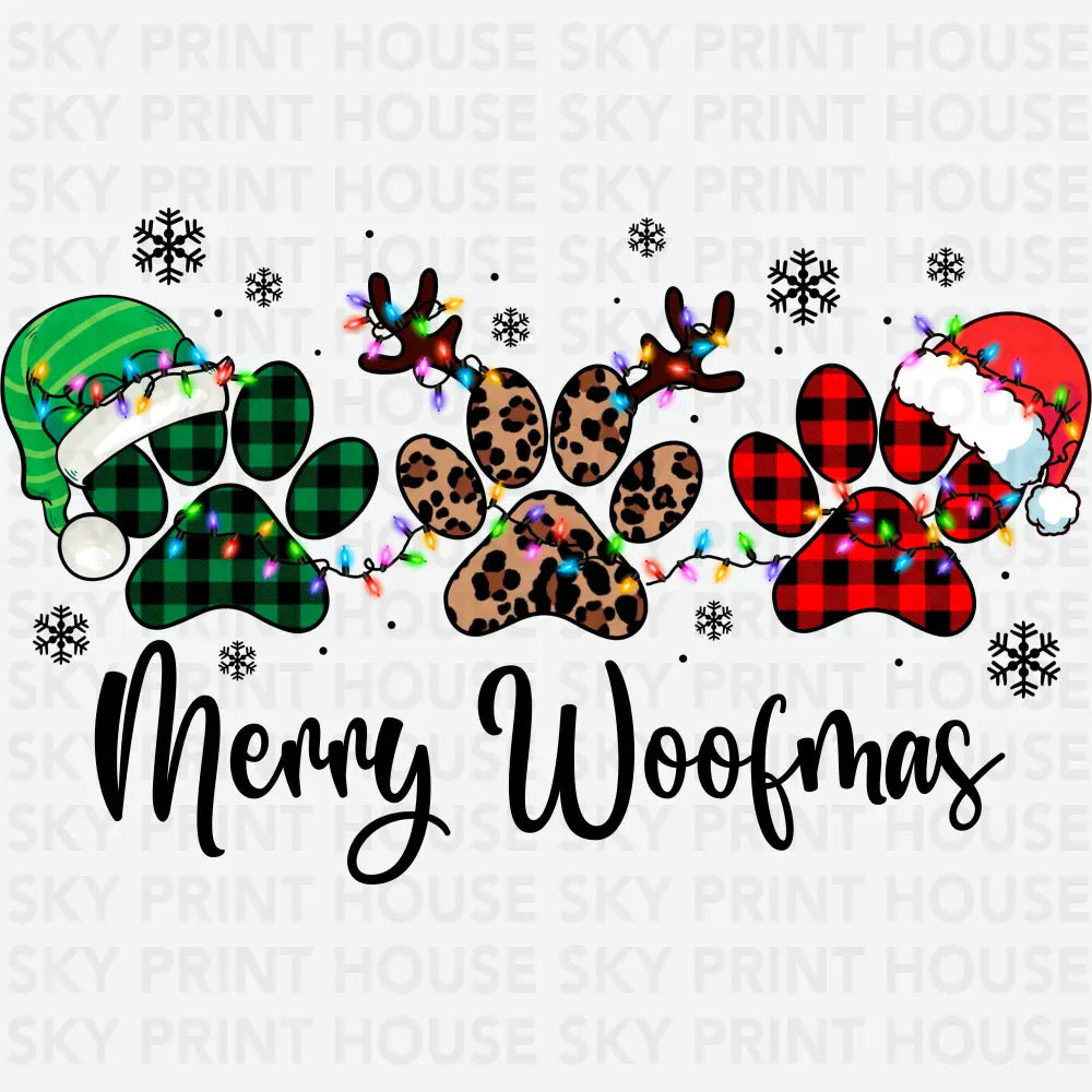 Merry Woofmas - Christmas Ready to Press DTF Transfer