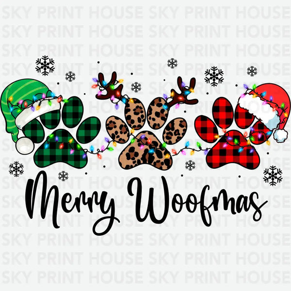 Merry Woofmas - Christmas Ready to Press DTF Transfer