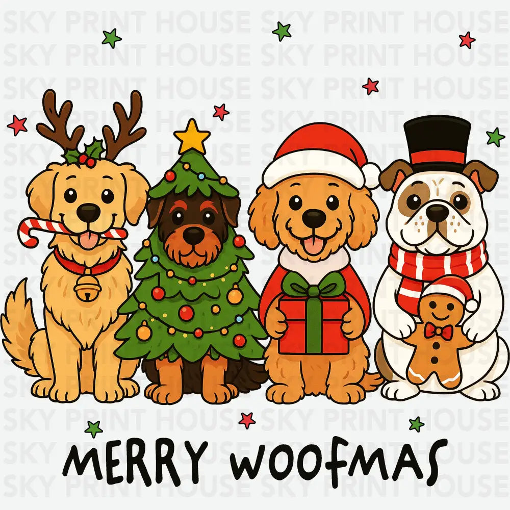 Merry Woofmas - Christmas Ready to Press DTF Transfer