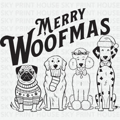 Merry Woofmas - Christmas Ready to Press DTF Transfer