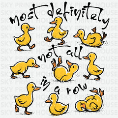 Most Definitely Not All in A Row Ducks Funny Ready to Press DTF Transfer