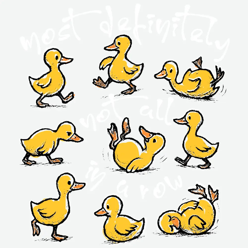 Most Definitely Not All in A Row Ducks Funny Ready to Press DTF Transfer