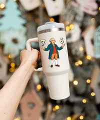 Six Seven George Washington Christmas Tumbler Funny Holiday Cup Festive Drinkware