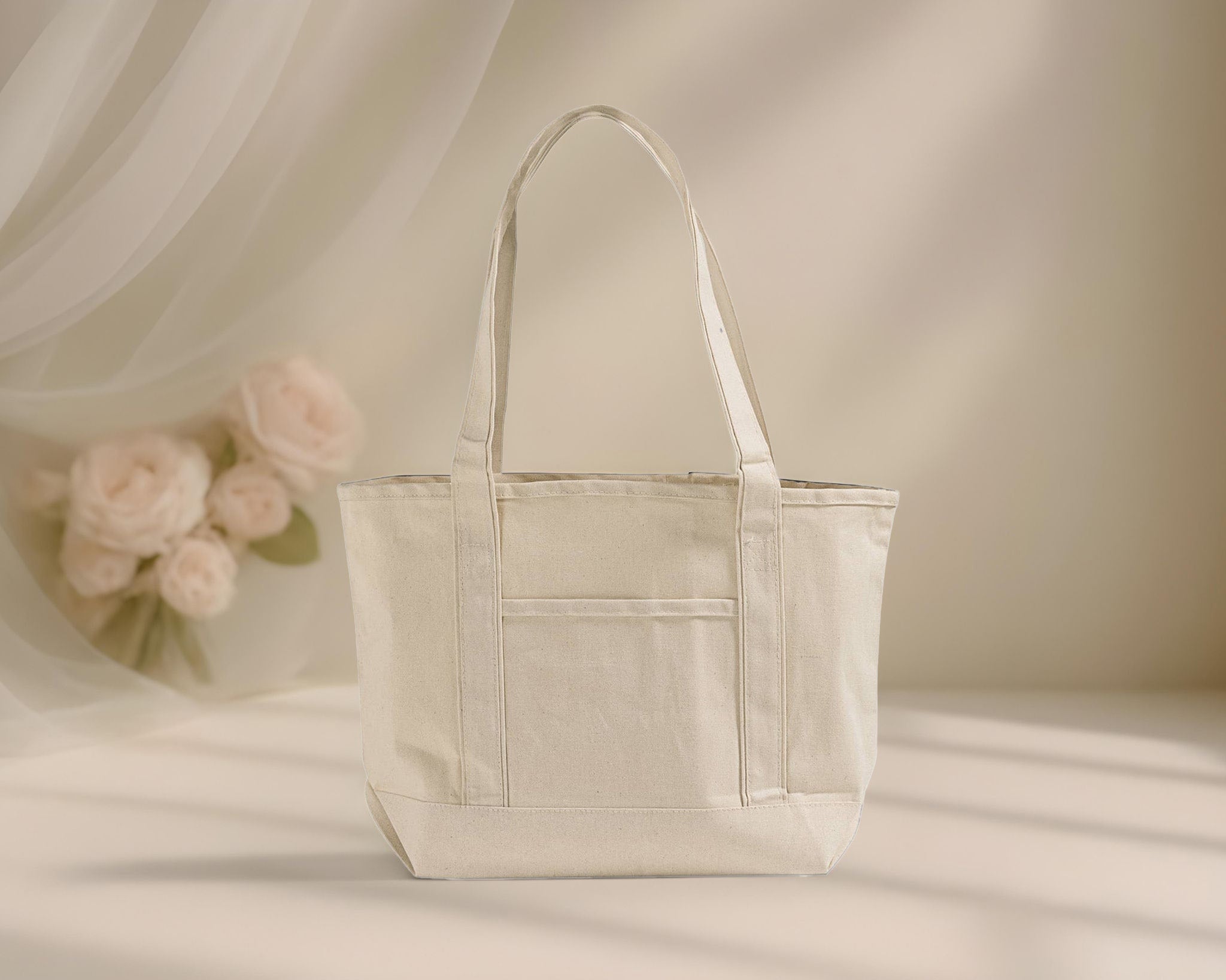 Blank Deluxe Canvas Tote Bag — 12 oz Cotton