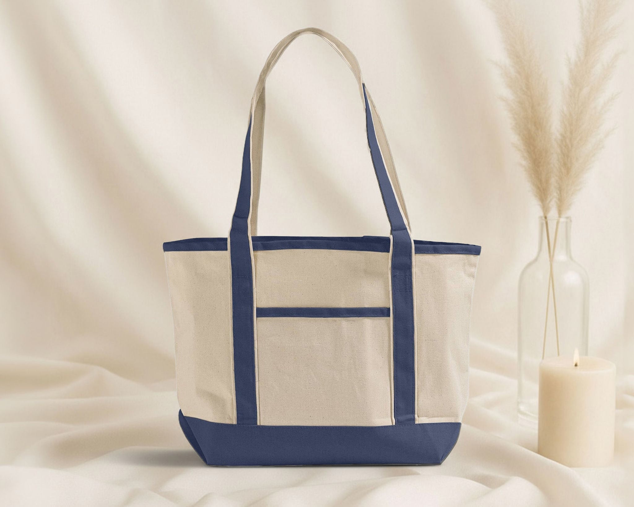Custom Medium Deluxe Canvas Tote Bag
