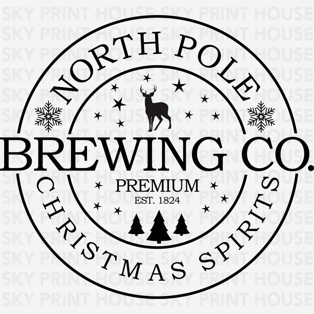 North Pole Brewing Co - Christmas Ready to Press DTF Transfer