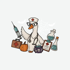 Nurse Duck Halloween Ready to Press DTF Transfer