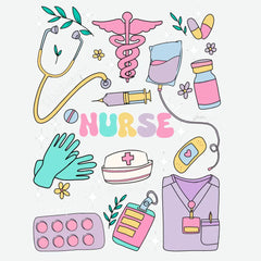 Nursing Elements Nurse Ready to Press DTF Transfer