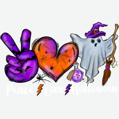Peace Love Halloween Halloween Ready to Press DTF Transfer