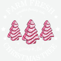 Pink Farm Fresh Christmas Tree - Christmas Ready to Press DTF Transfer